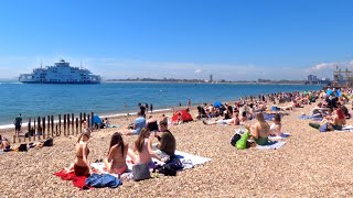 Walking in Portsmouth, England | The most Beautiful Beach in UK | Summer Walk 2021 | 4K Ultra HD