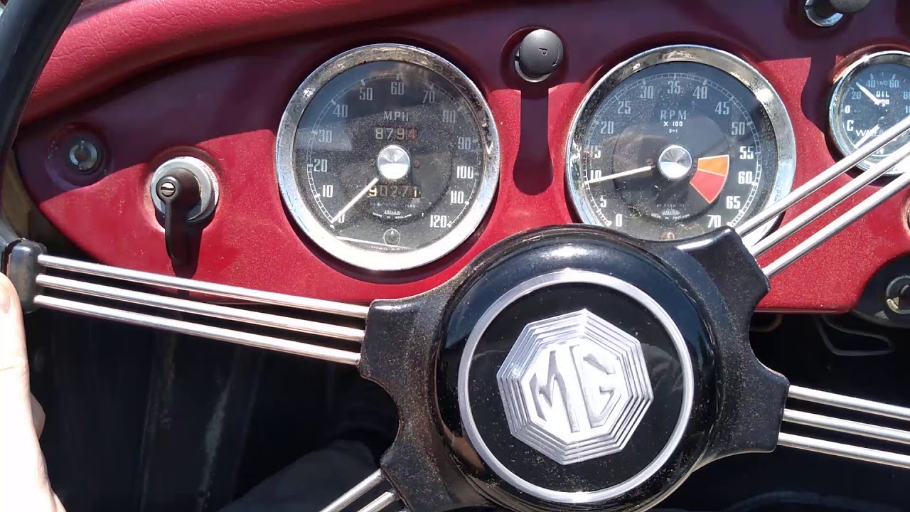 1958 MGA, short drive and gauge check. - YouTube
