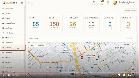 How To View Check In/out Report On Dashboard?--GuardsPro Help Center Video