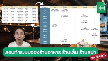 🍛 สอนทำระบบจองร้านอาหาร ร้านเล็บ ร้านสปา ด้วย Google Sheets (แบบจับมือทำ!)