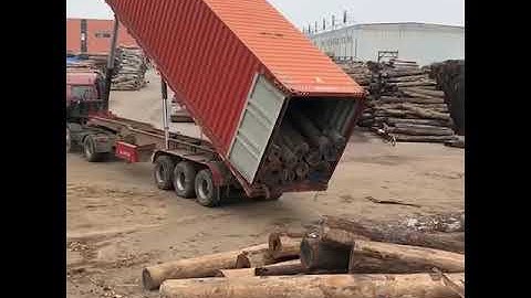 Hts Wood Veneer Container Logs Unloaded