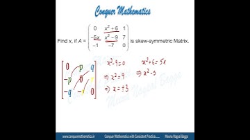 Missing Values in a Skew-Symmetric Matrix -Matrices-Class 12 Mathematics -XII-M-14 -Support Material