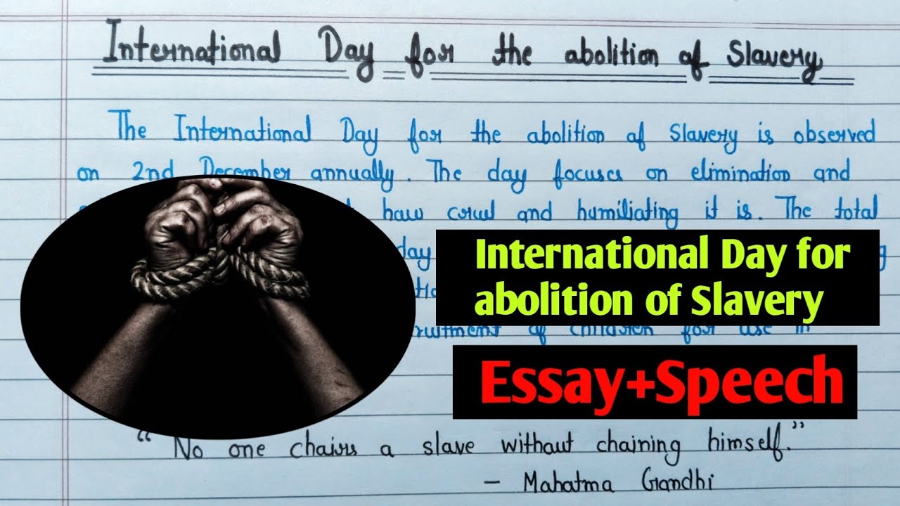 essay on abolition of slavery