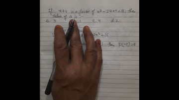If x+2 is a factor of x³-2ax²+16, then value of a is.... #maths #polynomials#class9maths#mathstricks
