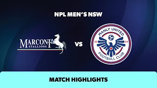 NPL Men's NSW Round 10 Highlights - Marconi v Manly United