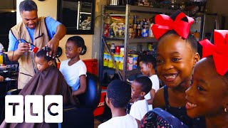 Parents’ Amazing Home Hair Salon For Their 11 Children | Doubling Down With The Derricos