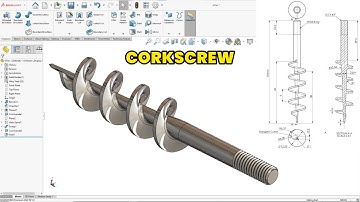 SolidWorks Corkscrew Modeling Tutorial Using Helix & Spiral