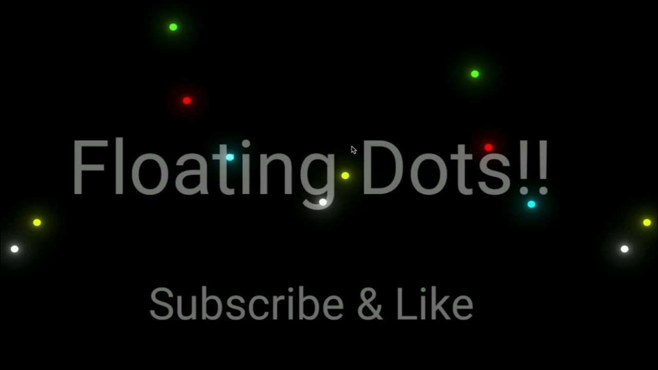 Floating Dots With Only HTML / CSS !! - YouTube