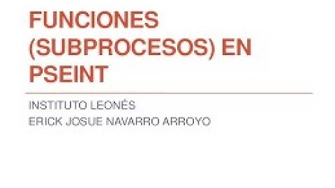 subprocesos en pseint
