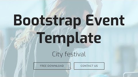 Bootstrap Event Template - Free HTML Website Templates