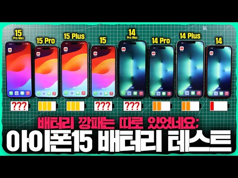 아이폰15 VS <strong>아이폰14</strong> 시리즈 배터리 테스트! &amp;#39;의외의 반전&amp;#39;과 &amp;#39;프로맥스&amp;#39;가 별로라는 이유?