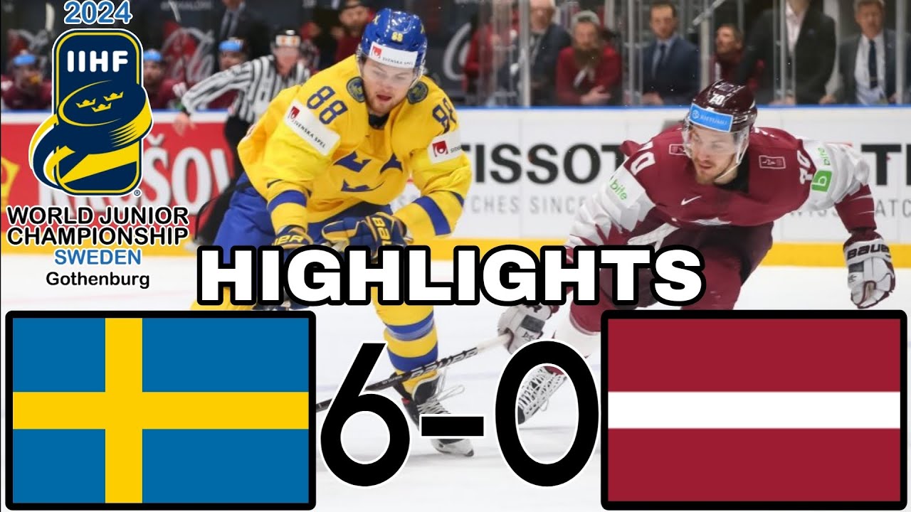 SWEDEN U20 VS LATVIA U20 |HIGHLIGHTS| WORLD JUNIORS 2024 | BIG WIN