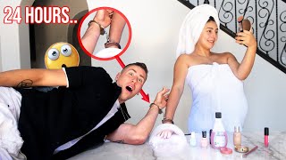 24 HOUR HANDCUFFED TO MY PREGNANT GIRLFRIEND!!!