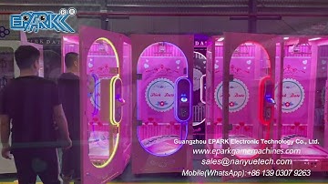 EPARK Pink Date Cut Prize Scissors Machine Vending Arcade Claw Machine Coin Operated Doll Catch Game