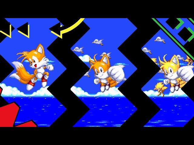 Super tails custom sprites in Sonic 3 AIR 