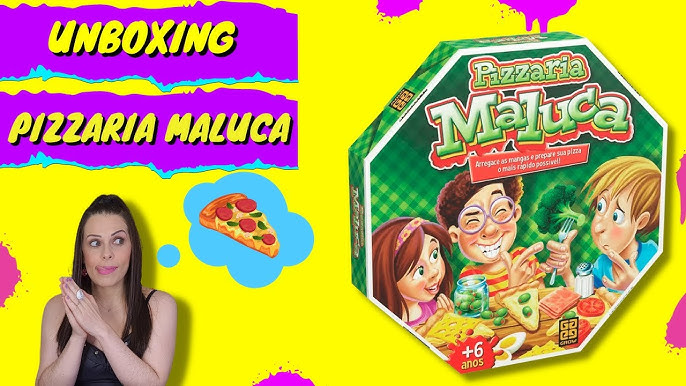 ABRINDO BRINQUEDO JOGO PIZZARIA MALUCA - biaotoniboo 