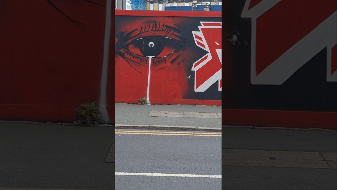 eye crying street art Mural graffiti Manchester