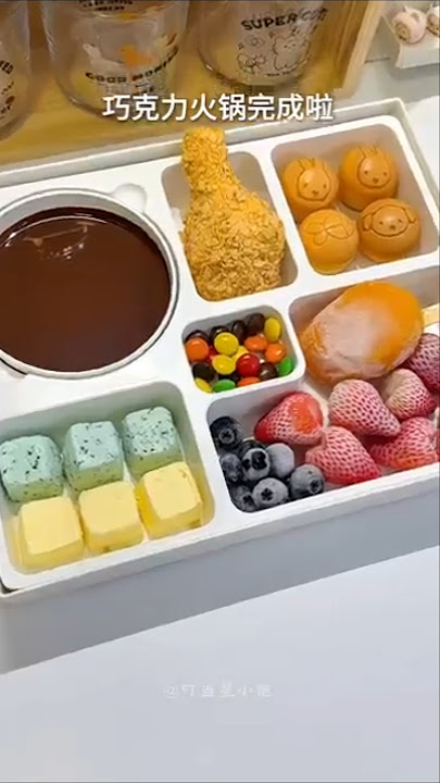 Make a Chocolate-dipping Bento with me #food #chocolate #asmr #bento