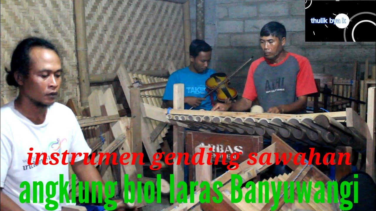 instrumen Gending Sawahan angklung biol Laras Banyuwangi
