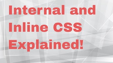 CSS tutorial for beginners 1 Internal and Inline CSS