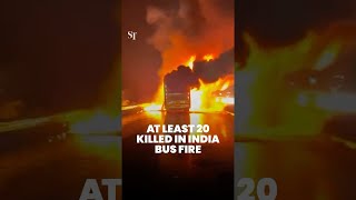 At least 20 burned alive in India bus fire