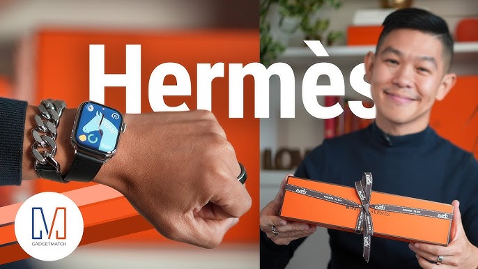 Apple Watch Hermès Single Tour Deployment Buckle Kilim Band in Orange  Rubber Unboxing 2023 