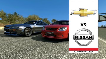 CHEVROLET COBALT SS VS NISSAN SKYLINE GT-R R34 V-SPEC