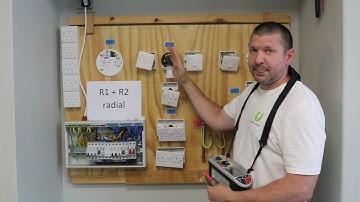 Guide to completing an R1 + R2 test on a radial circuit and how to complete the test sheet.