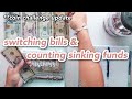 switching bills,  counting sinking funds & coin challenge update | how much i saved in august 2021