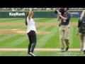 Shannon Lee Throws Out The First Pitch For Asian Heritage Day Seattle Mariners 