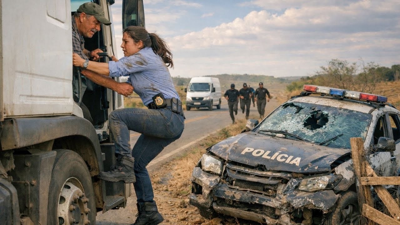 Camionero salva a DELEGADA en la carretera… pero lo PEOR aún estaba por venir