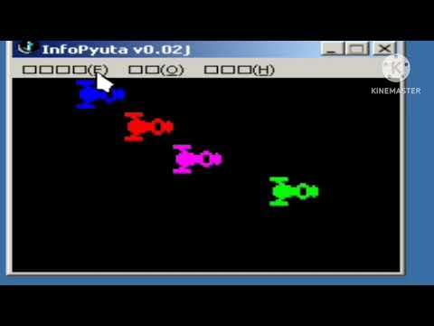 InfoPyuta v0.02j Emulador de Pyuta Para PC Rodando Colorbar e Ship