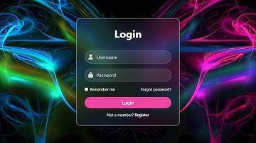 Glassmorphism Login Form   HTML & CSS