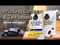 Printing coffee and tea labels with color label printer