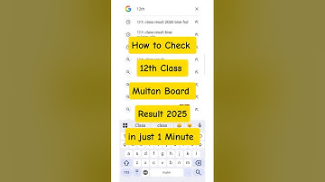 How to check 12th Class multan Board Result 2025 2nd year result 2025