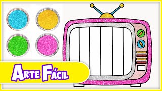 Vamos Desenhar Uma Televisão | How to draw TELEVISION | Arte Fácil