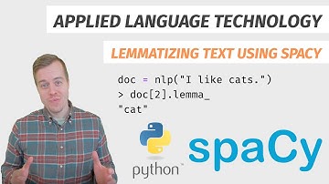 Lemmatizing text using spaCy