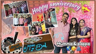 Happy anniversary mumma & pappa ❤️😍|| celebrations ,gifts 🥳|| family outing 🍱💕|| Sonys diary