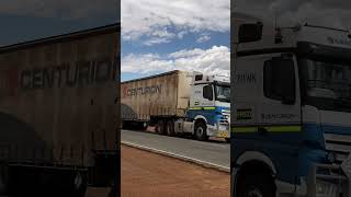 Triple road train outback Australia #roadtrain #trucking #kenworth