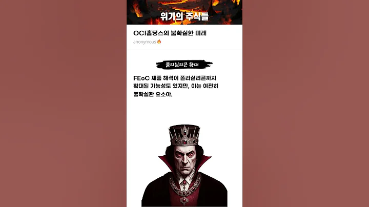 OCI홀딩스의 불확실한 미래 #20250515#OCI홀딩스#위기의주식들