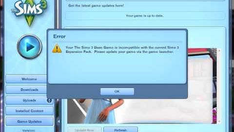 Sims 3 Update Error