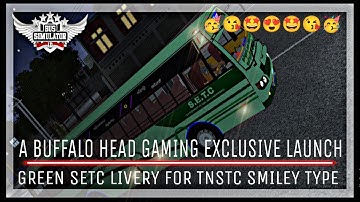 GREEN SETC LIVERY FOR TNSTC SMILEY TYPE||BUS SIMULATOR INDONESIA||TAMIL