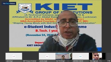 e- Students Induction Program B.Tech I Year (2020-21)
