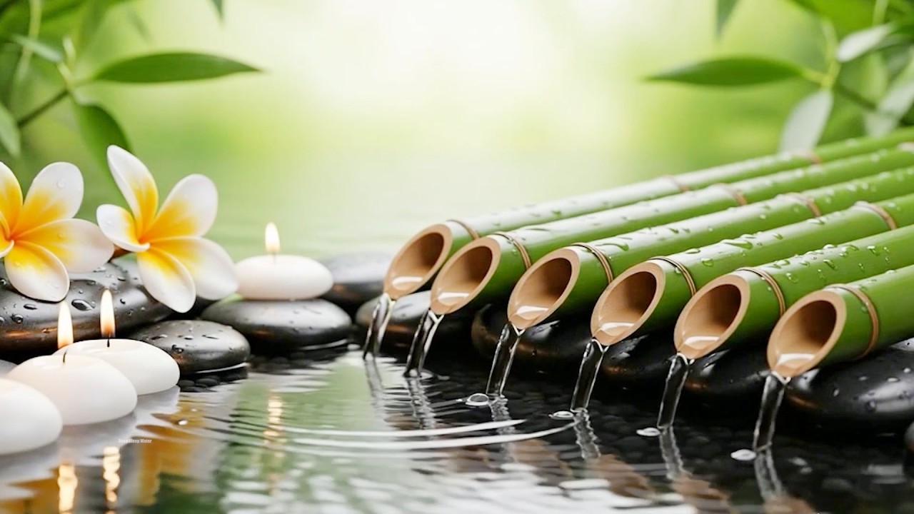 Relaxing Bamboo Stream Sounds 🌿 Water & Birds for Deep Sleep (8 Hours, No Music)