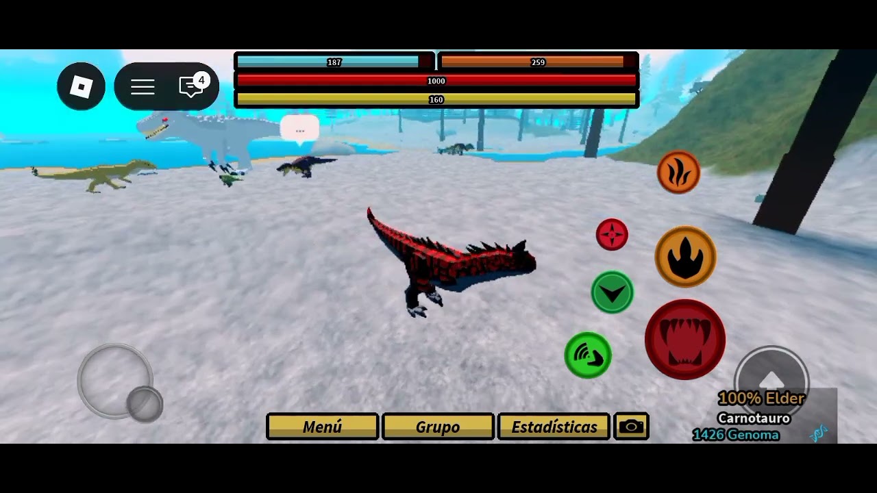 Jugando con achicko el carnotauro mas letal de la isla 