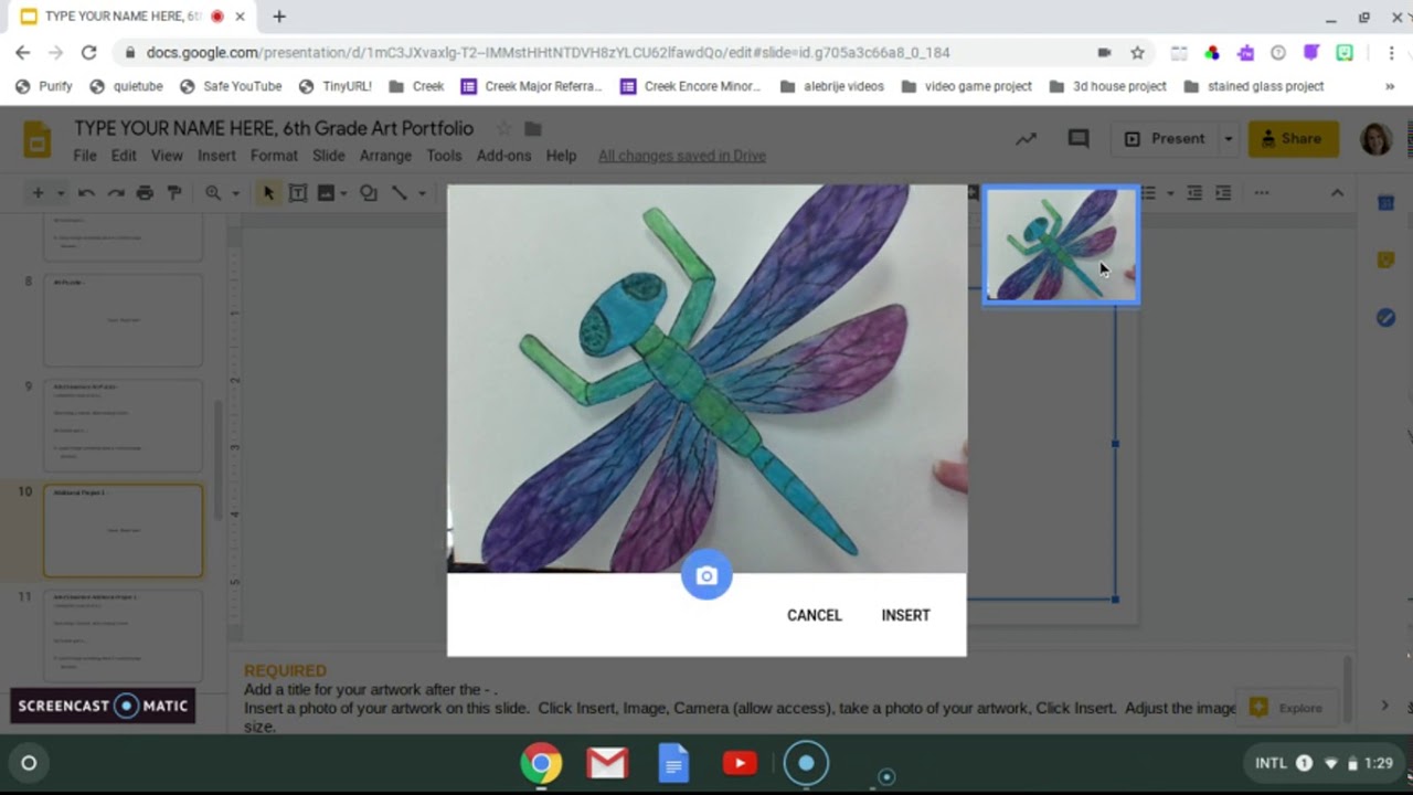 How To Add A Photo In Google Slides using The Camera YouTube