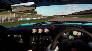 Ginetta GT5 race at Donnington park in VR