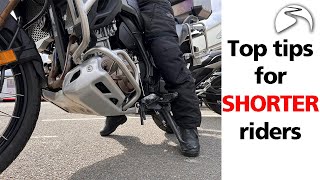 Top tips for shorter motorcycle riders - buying and riuding advice