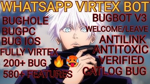 WHATSAPP VIRTEX BOT | BUGBOTV3 | FULLY BUG BOT 🥵 | @CHIRAGYOUTUBER #whatsappbot #bot
