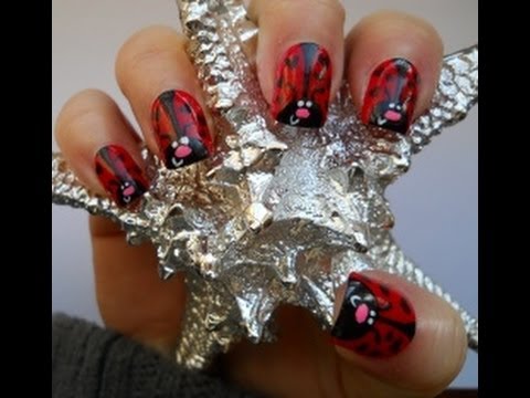 Valentine's Day Nail Tutorial - Bitten By The Lovebug!